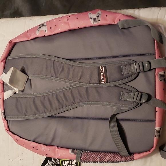 Trans by Jansport Pink Frenchie Bookbag - Picture 3 of 3